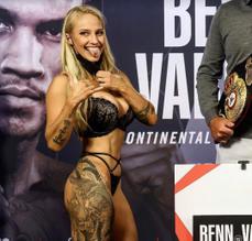 Ebanie Bridges Nude Boxing Pose