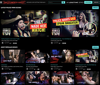Screenshot of GirlsUnderArrest for Full Site Review