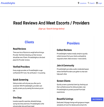 Screenshot of PrivateDelights for Full Site Review