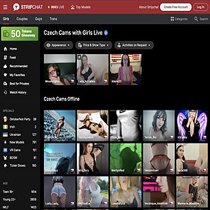 Screenshot of Stripchat Czech for Full Site Review