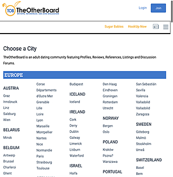 Screenshot of TheOtherBoard for Full Site Review