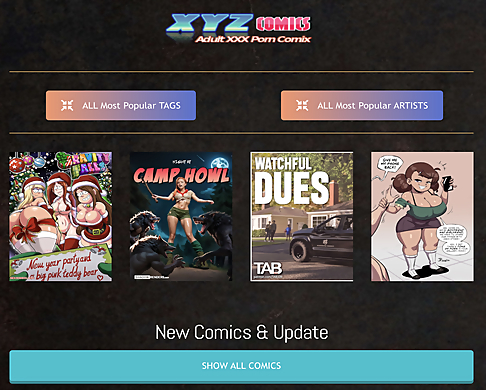 Screenshot of XyzComics for Full Site Review